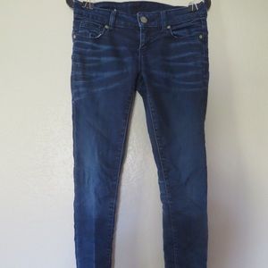Dark wash distressed skinny jeans size 1